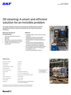 Fisa tehnica SKF RecondOil - Varianta digitala