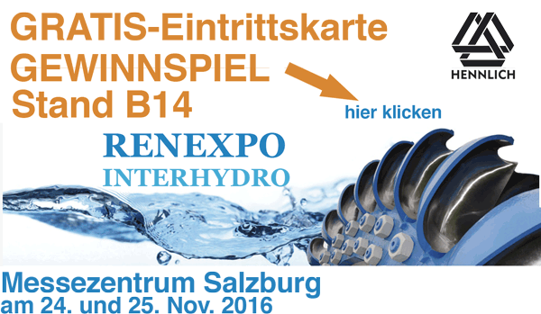 HENNLICH stellt auf der Renexpo Interhydro aus!